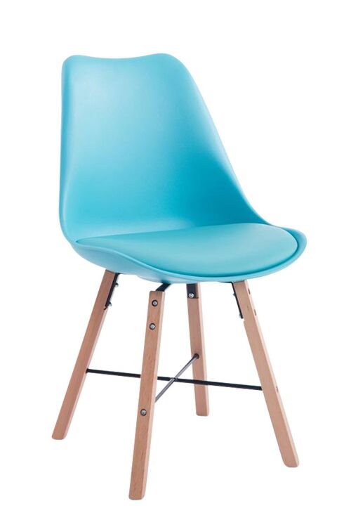 Mileto Bezoekersstoel Kunstleer Blauw 6x56cm
