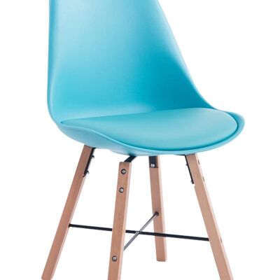 Mileto Bezoekersstoel Kunstleer Blauw 6x56cm