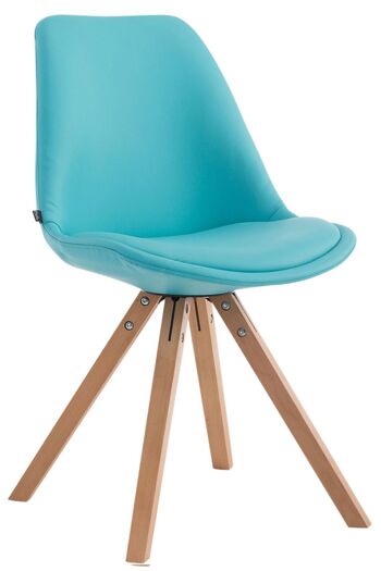 Ciancelle Chaise visiteur Similicuir Bleu 6x55.5cm 1