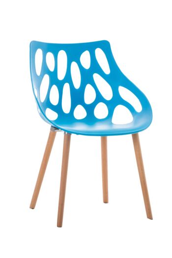 Montaldo Chaise Visiteur Plastique Bleu 5x58cm 1