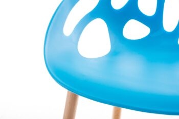 Montaldo Chaise Visiteur Plastique Bleu 5x58cm 6