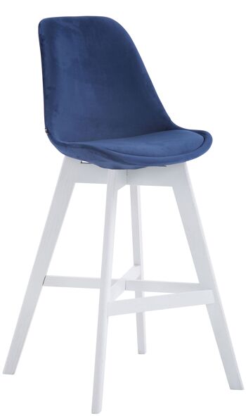 Quadrelle Chaise de bureau Velours Bleu 6x56cm 1