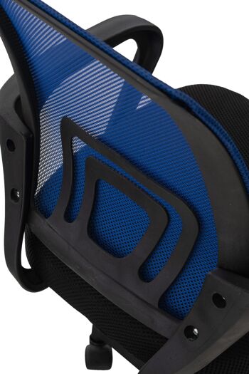 Somaglia Chaise de Bureau Microfibre Bleu 8x50cm 6