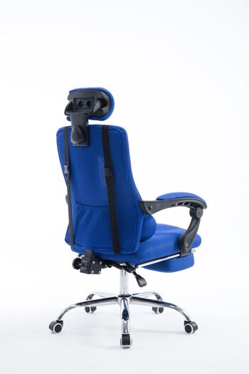 Acate Chaise de Bureau Simili Cuir Bleu 15x63cm 4