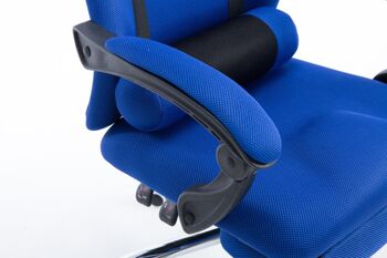 Acate Chaise de Bureau Simili Cuir Bleu 15x63cm 6