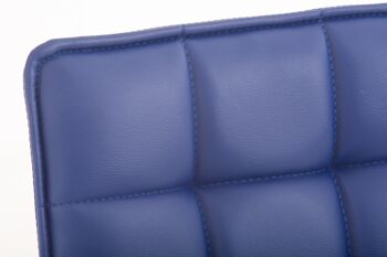 Bosnasco Chaise de bureau Cuir artificiel Bleu 9x57cm 2