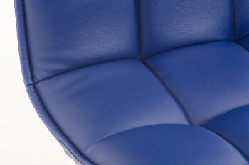 Bosnasco Chaise de bureau Cuir artificiel Bleu 9x57cm 3