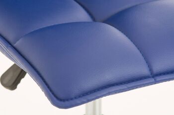 Bosnasco Chaise de bureau Cuir artificiel Bleu 9x57cm 4