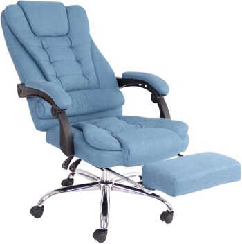 Puianello Chaise de Bureau Similicuir Bleu 22x68cm 5
