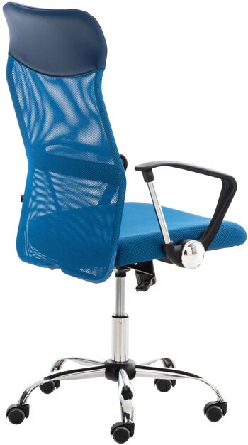 Chaise de bureau Tenuta simili cuir bleu 15x53cm 4