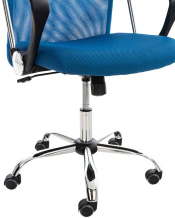 Chaise de bureau Tenuta simili cuir bleu 15x53cm 7