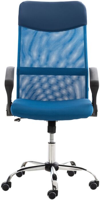 Chaise de bureau Tenuta simili cuir bleu 15x53cm 8