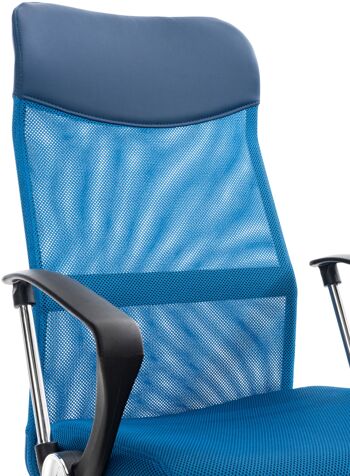 Chaise de bureau Tenuta simili cuir bleu 15x53cm 10