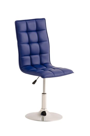Davagna Chaise de salle à manger Cuir artificiel Bleu 7x56cm 1