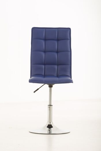 Davagna Chaise de salle à manger Cuir artificiel Bleu 7x56cm 2
