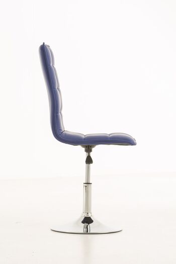 Davagna Chaise de salle à manger Cuir artificiel Bleu 7x56cm 3
