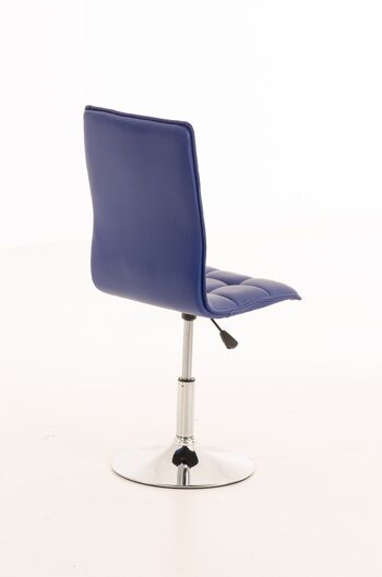 Davagna Chaise de salle à manger Cuir artificiel Bleu 7x56cm 4