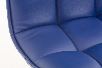 Davagna Chaise de salle à manger Cuir artificiel Bleu 7x56cm 6