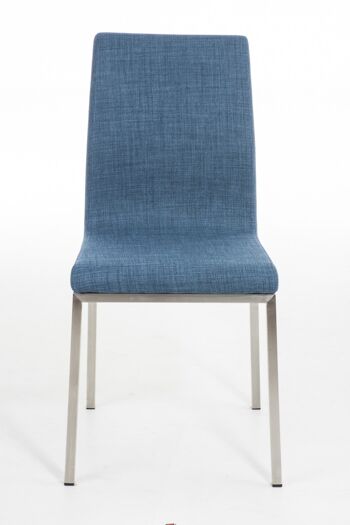 Ottobiano Chaise de salle à manger Tissu Bleu 7x50cm 2