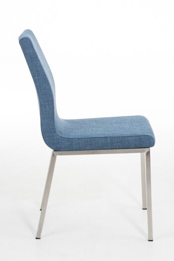 Ottobiano Chaise de salle à manger Tissu Bleu 7x50cm 3