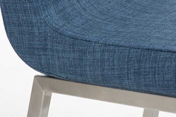 Ottobiano Chaise de salle à manger Tissu Bleu 7x50cm 5
