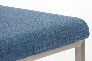 Ottobiano Chaise de salle à manger Tissu Bleu 7x50cm 6