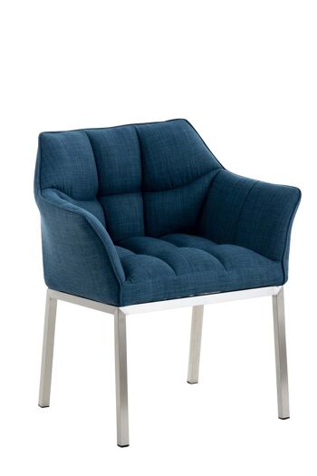 Palermo Chaise de salle à manger Tissu Bleu 13x63cm 1