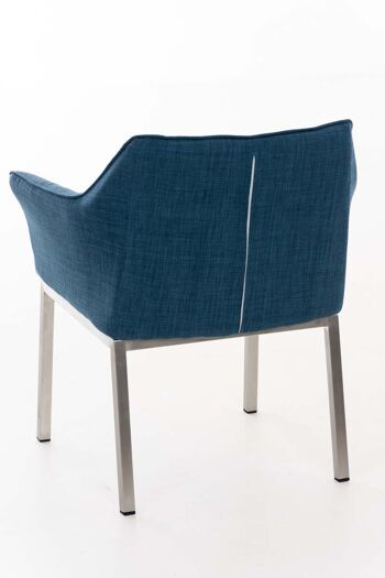 Palermo Chaise de salle à manger Tissu Bleu 13x63cm 3