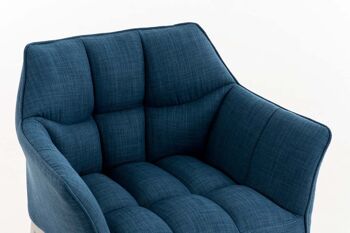 Palermo Chaise de salle à manger Tissu Bleu 13x63cm 5