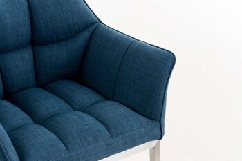 Palermo Chaise de salle à manger Tissu Bleu 13x63cm 7