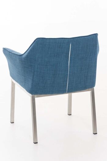Palermo Chaise de salle à manger Tissu Bleu 13x63cm 9