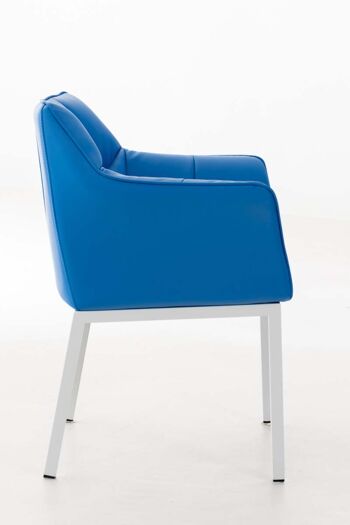 Savignano Chaise de Salle à Manger Simili Cuir Bleu 13x63cm 3