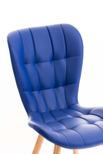 Landriano Chaise de salle à manger Cuir artificiel Bleu 6x63cm 4