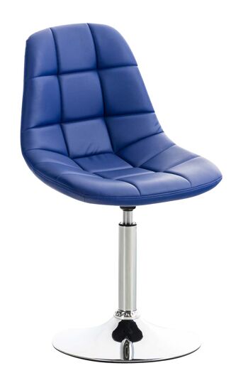 Senarica Chaise de salle à manger Cuir artificiel Bleu 6x52cm 1