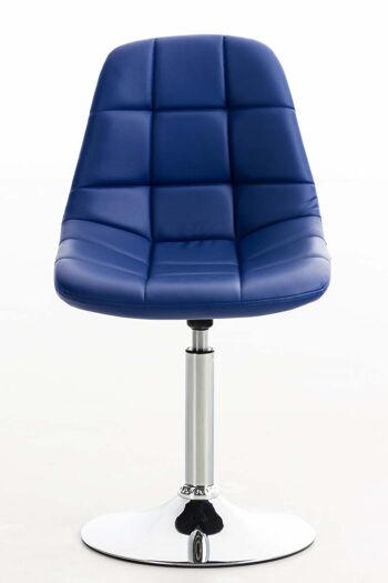 Senarica Chaise de salle à manger Cuir artificiel Bleu 6x52cm 2