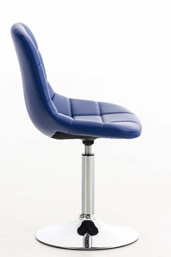 Senarica Chaise de salle à manger Cuir artificiel Bleu 6x52cm 3