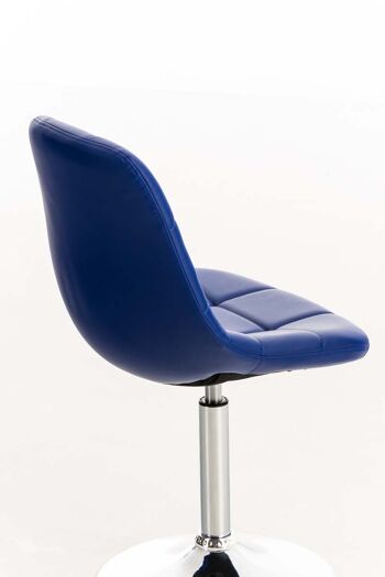 Senarica Chaise de salle à manger Cuir artificiel Bleu 6x52cm 4