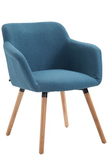 Quarallo Chaise de salle à manger Tissu Bleu 7x62cm 1