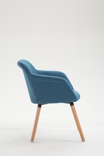 Quarallo Chaise de salle à manger Tissu Bleu 7x62cm 3