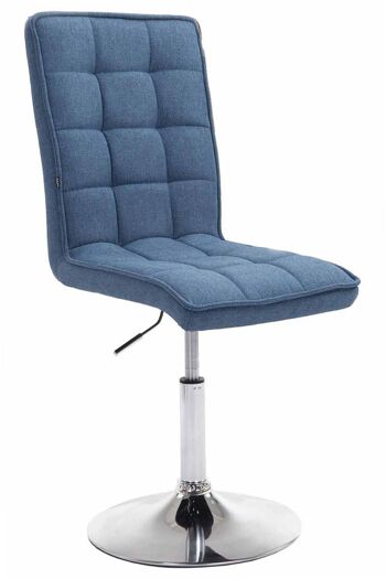 Rosaro Chaise de salle à manger Tissu Bleu 7x59cm 1