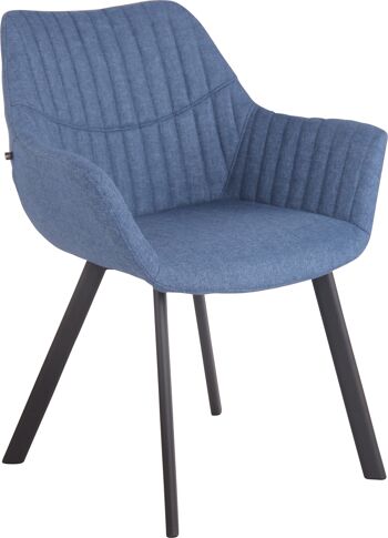 Chaise de salle à manger Faiella Tissu Bleu 8x60cm 1