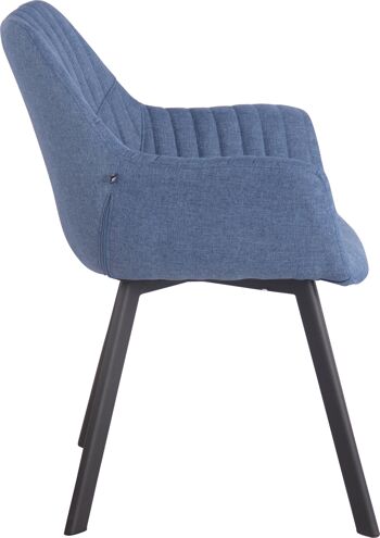Chaise de salle à manger Faiella Tissu Bleu 8x60cm 2