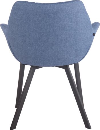 Chaise de salle à manger Faiella Tissu Bleu 8x60cm 3