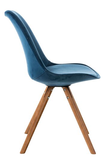 Rotola Chaise de salle à manger Velours Bleu 5x59cm 3