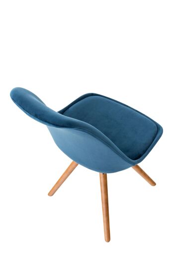 Rotola Chaise de salle à manger Velours Bleu 5x59cm 4