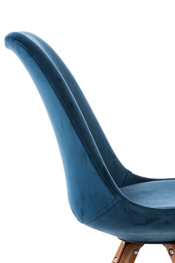 Rotola Chaise de salle à manger Velours Bleu 5x59cm 5