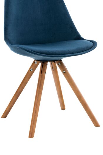 Rotola Chaise de salle à manger Velours Bleu 5x59cm 6