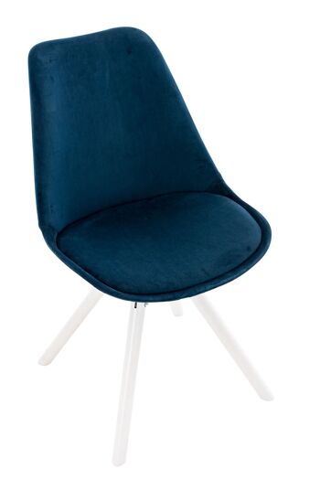 Contrada Chaise de salle à manger Velours Bleu 5x59cm 3