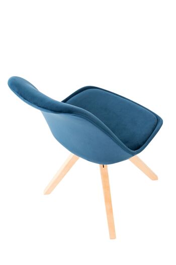 Malivindi Chaise de salle à manger Velours Bleu 5x59cm 5