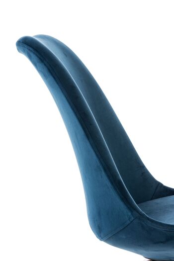 Rotondi Chaise de salle à manger Velours Bleu 5x59cm 6